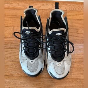 Nike Zoom 2K sneaker in the White/Black colorway Women's Black Lace-Up Sneakers